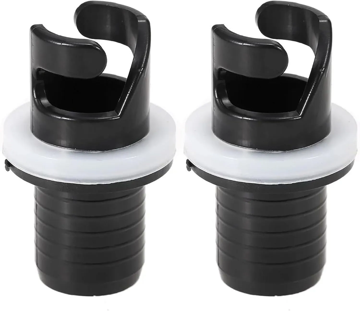2 Pcs Black Boats Air Foot Pumps Hose Adapter Inflatable Kayak Air Valves Adapter Kayak Foot Pumps Valves Adapter for InflatablesKayaking