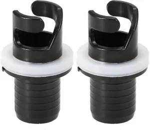 2 Pcs Black Boats Air Foot Pumps Hose Adapter Inflatable Kayak Air Valves Adapter Kayak Foot Pumps Valves Adapter for InflatablesKayaking